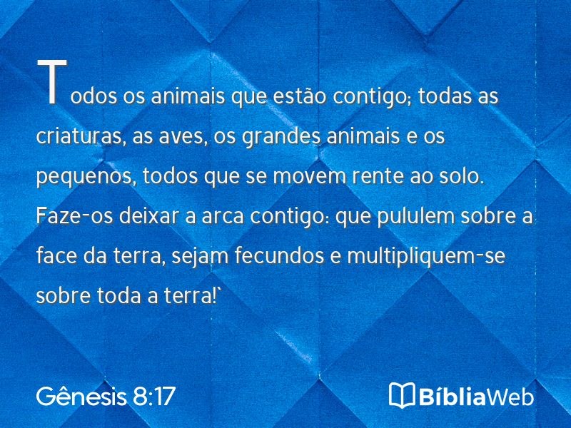 Gênesis 8:17 em imagem para compartilhar