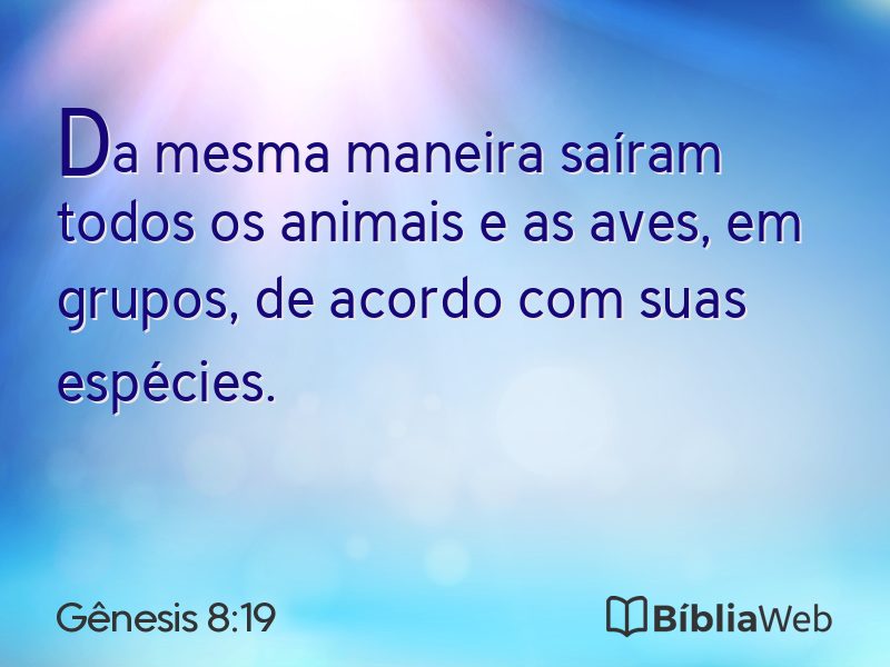 Gênesis 8:19 em imagem para compartilhar