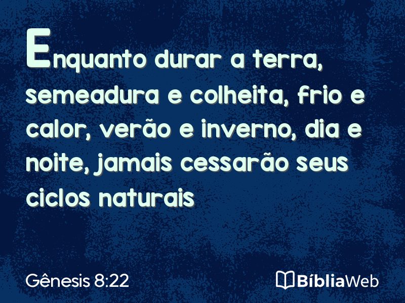 Gênesis 8:22 em imagem para compartilhar