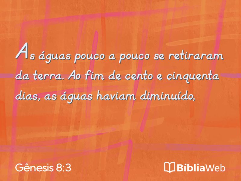 Gênesis 8:3 em imagem para compartilhar