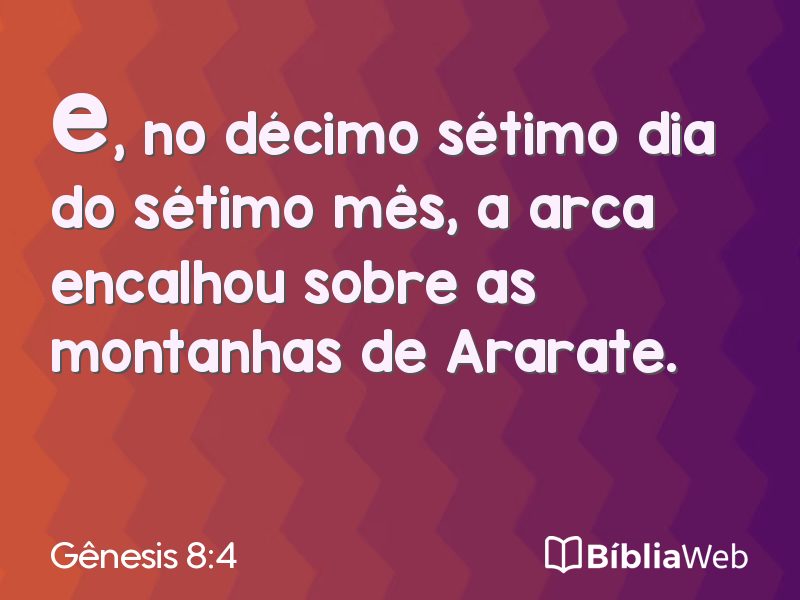 Gênesis 8:4 em imagem para compartilhar