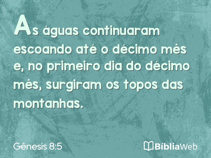 Gênesis 8:5 em imagem para compartilhar