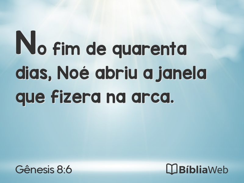Gênesis 8:6 em imagem para compartilhar