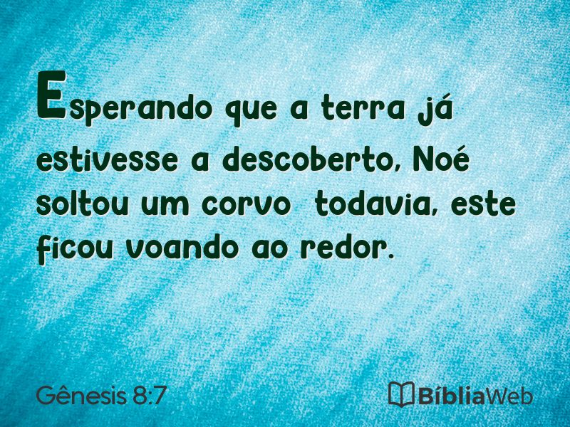 Gênesis 8:7 em imagem para compartilhar