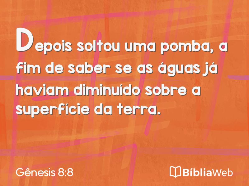 Gênesis 8:8 em imagem para compartilhar