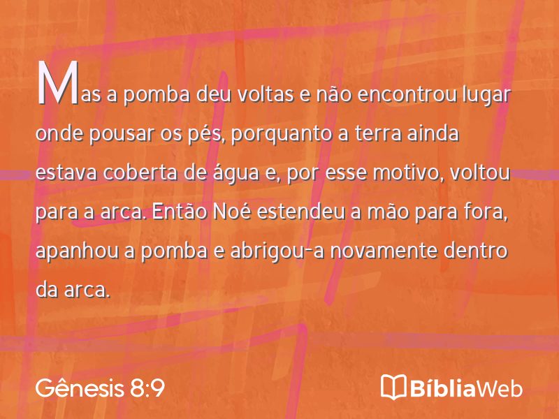 Gênesis 8:9 em imagem para compartilhar