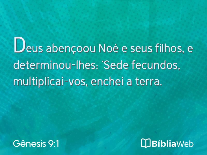 Gênesis 9:1 em imagem para compartilhar