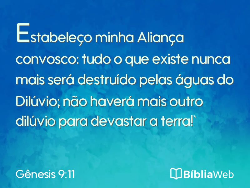 Gênesis 9:11 em imagem para compartilhar