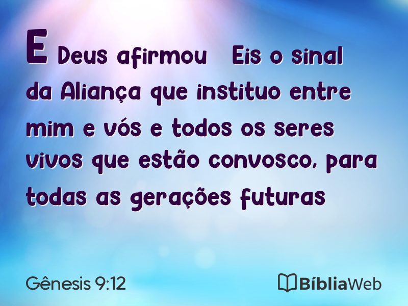 Gênesis 9:12 em imagem para compartilhar