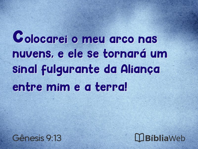 Gênesis 9:13 em imagem para compartilhar