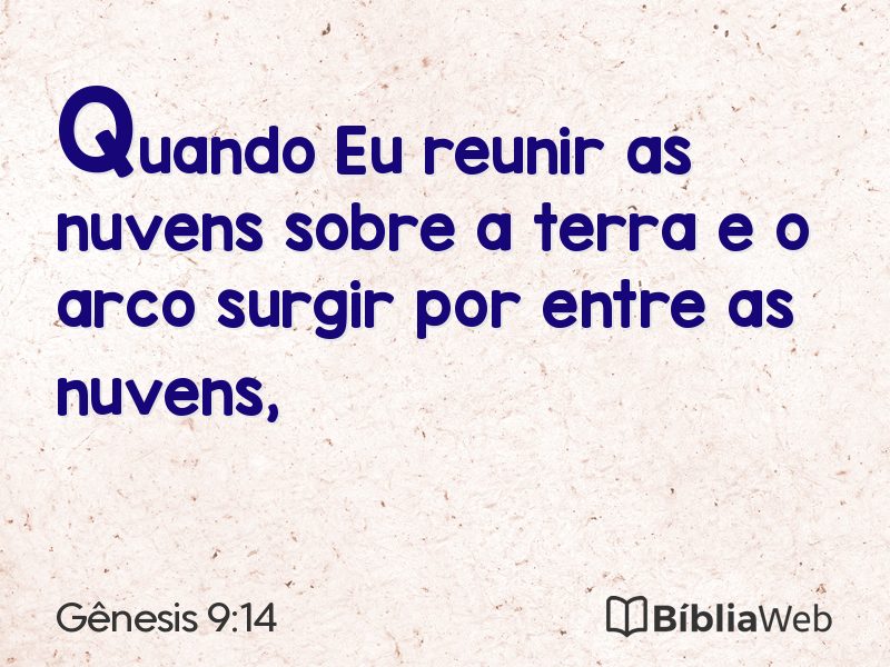 Gênesis 9:14 em imagem para compartilhar