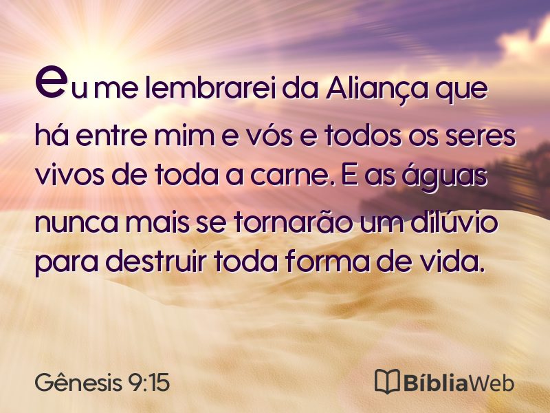 Gênesis 9:15 em imagem para compartilhar
