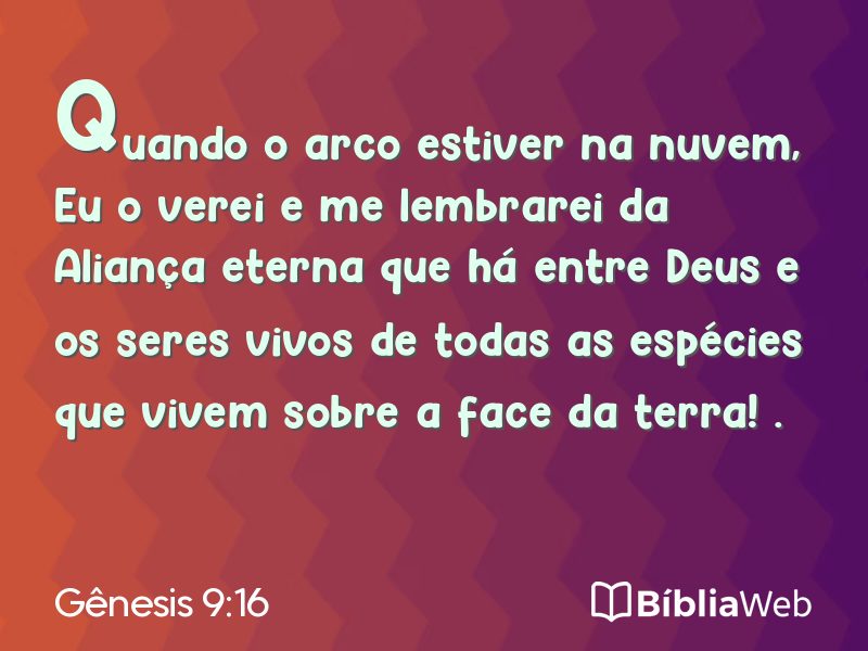 Gênesis 9:16 em imagem para compartilhar
