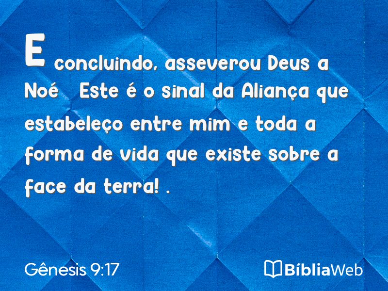 Gênesis 9:17 em imagem para compartilhar