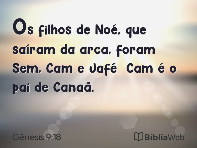 Gênesis 9:18 em imagem para compartilhar
