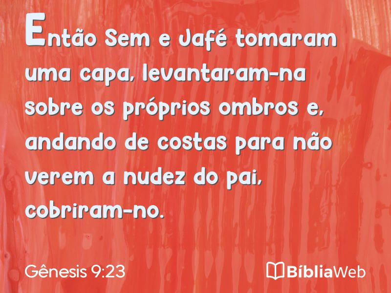 Gênesis 9:23 em imagem para compartilhar