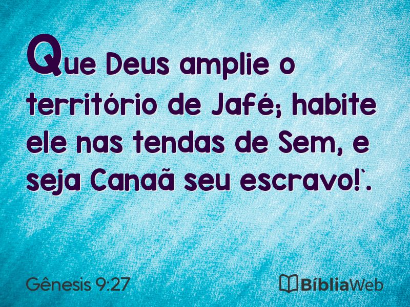 Gênesis 9:27 em imagem para compartilhar