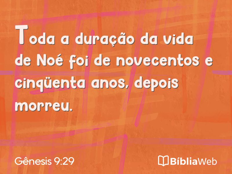 Gênesis 9:29 em imagem para compartilhar