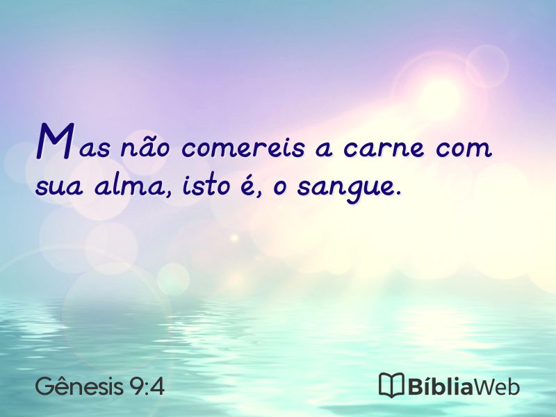 Gênesis 9:4 em imagem para compartilhar