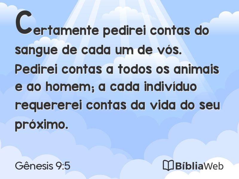 Gênesis 9:5 em imagem para compartilhar