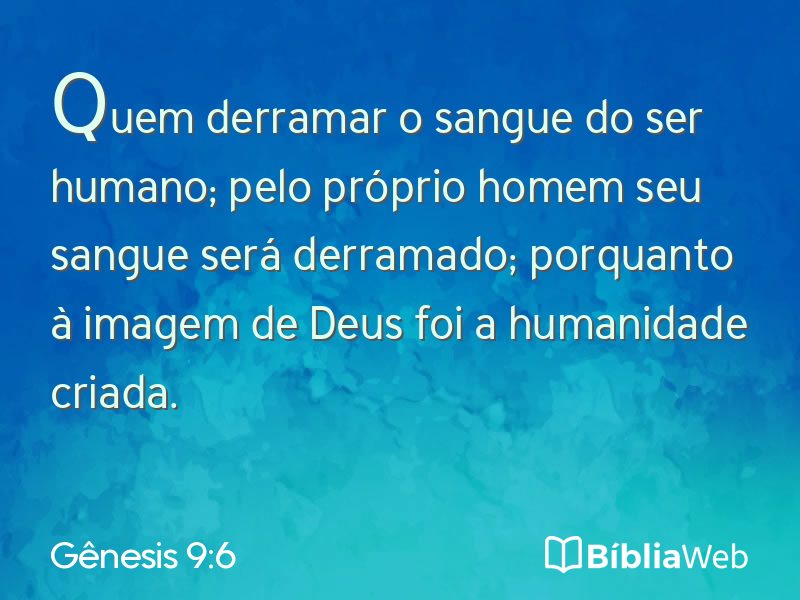 Gênesis 9:6 em imagem para compartilhar