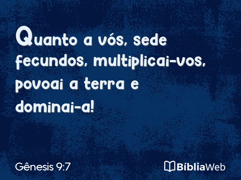 Gênesis 9:7 em imagem para compartilhar