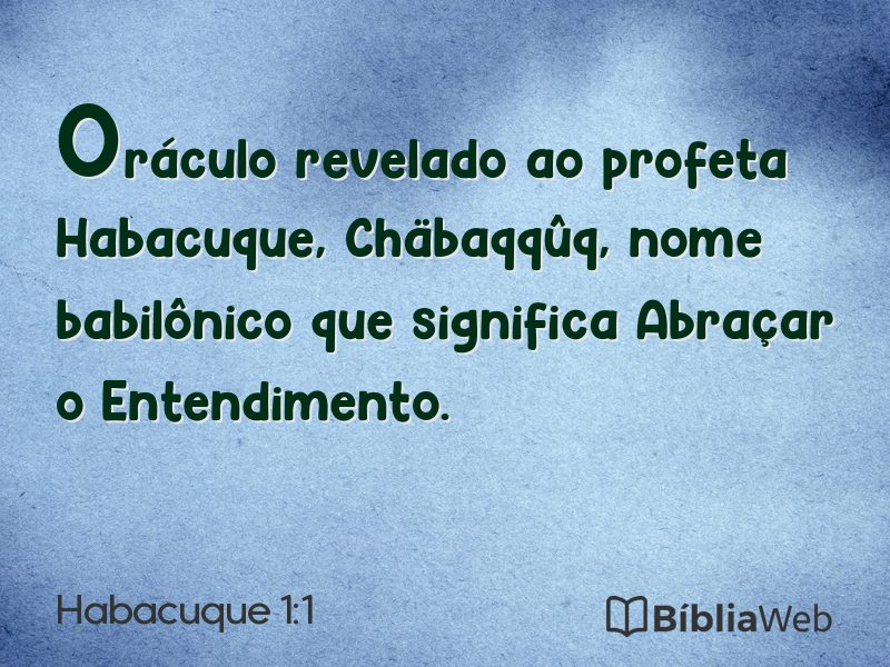 Habacuque 1:1 em imagem para compartilhar