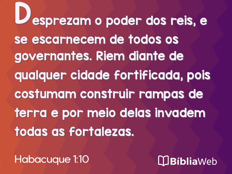 Habacuque 1:10 em imagem para compartilhar