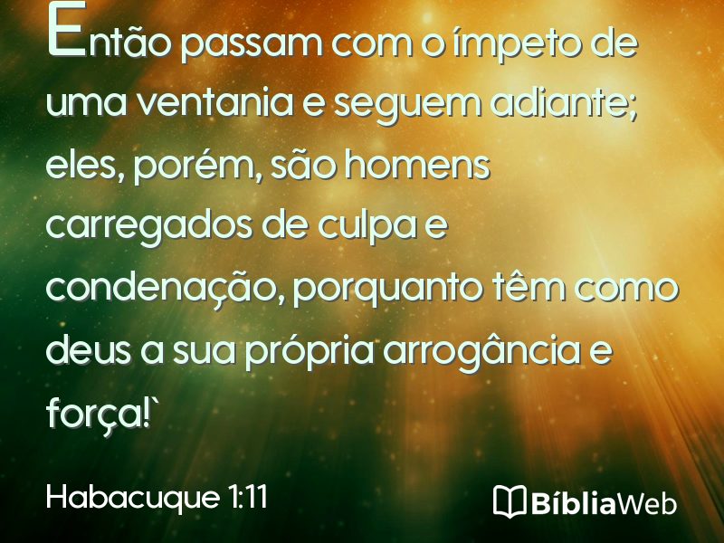 Habacuque 1:11 em imagem para compartilhar