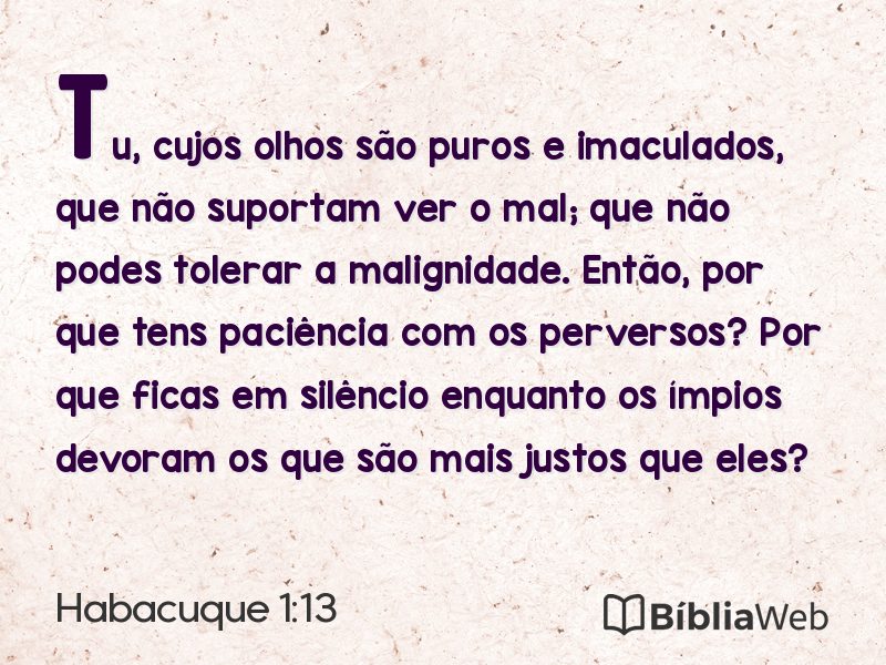 Habacuque 1:13 em imagem para compartilhar