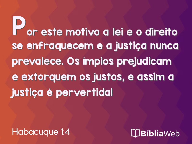 Habacuque 1:4 em imagem para compartilhar