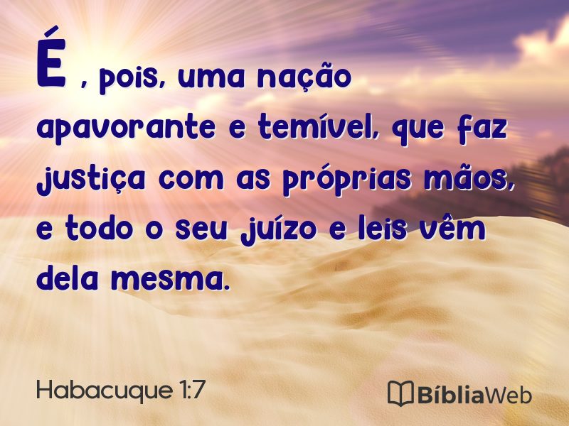 Habacuque 1:7 em imagem para compartilhar