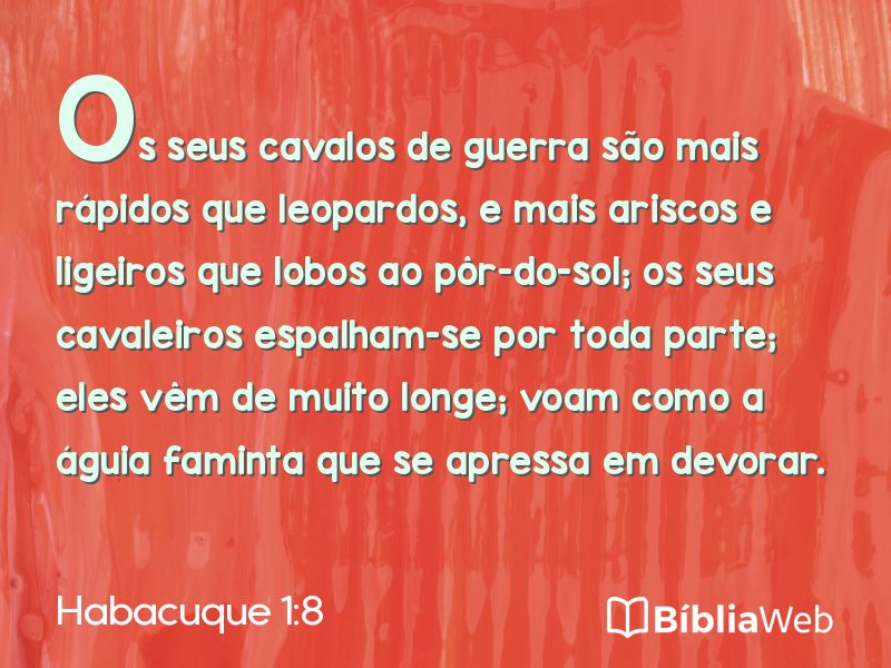 Habacuque 1:8 em imagem para compartilhar