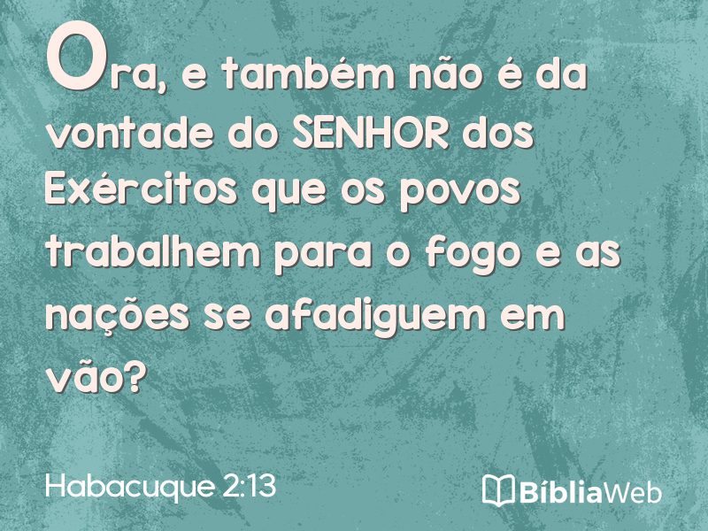 Habacuque 2:13 em imagem para compartilhar