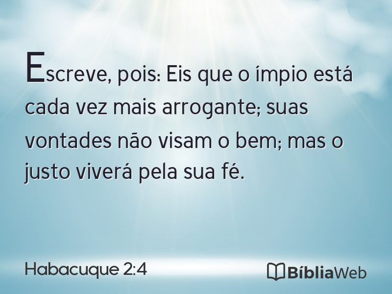 Habacuque 2:4 em imagem para compartilhar