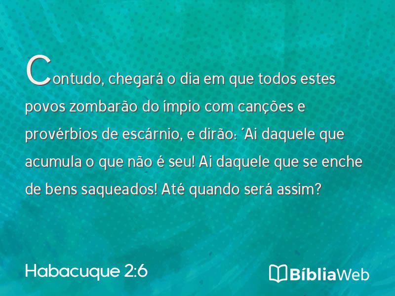 Habacuque 2:6 em imagem para compartilhar