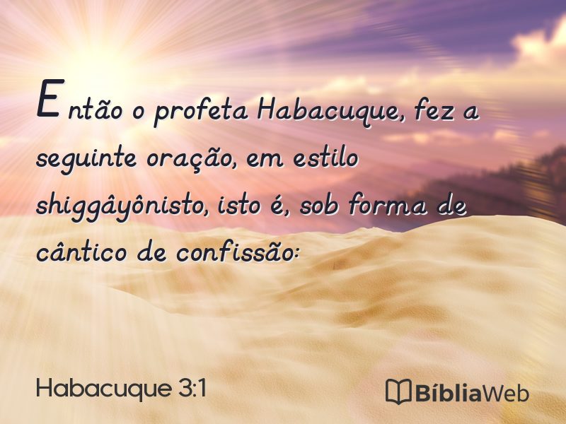 Habacuque 3:1 em imagem para compartilhar
