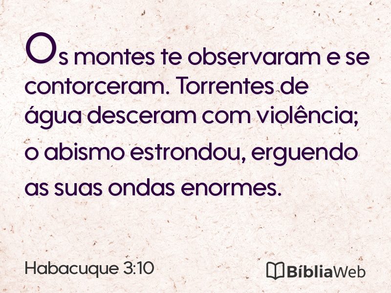 Habacuque 3:10 em imagem para compartilhar