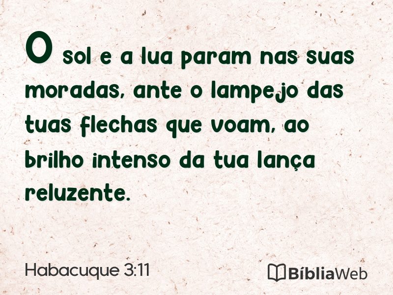 Habacuque 3:11 em imagem para compartilhar
