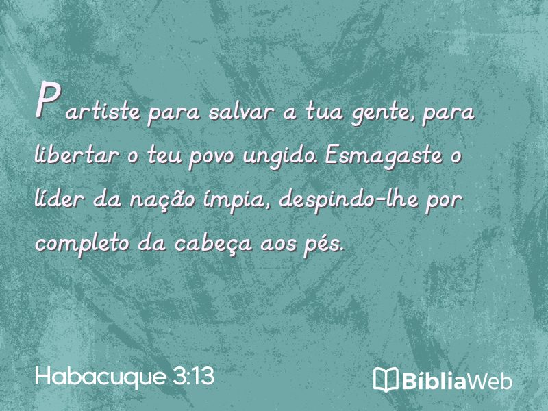 Habacuque 3:13 em imagem para compartilhar