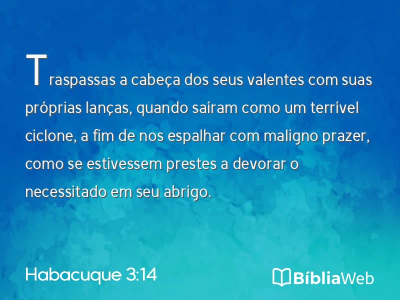 Habacuque 3:14 em imagem para compartilhar