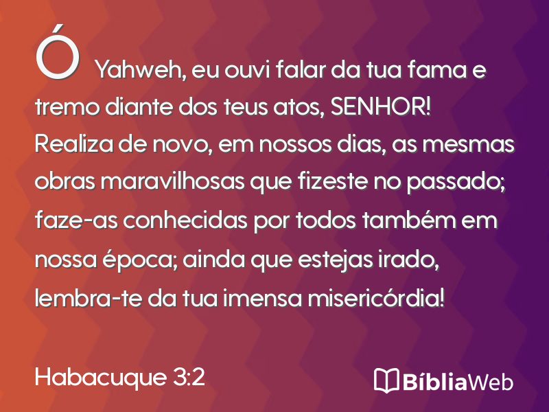 Habacuque 3:2 em imagem para compartilhar