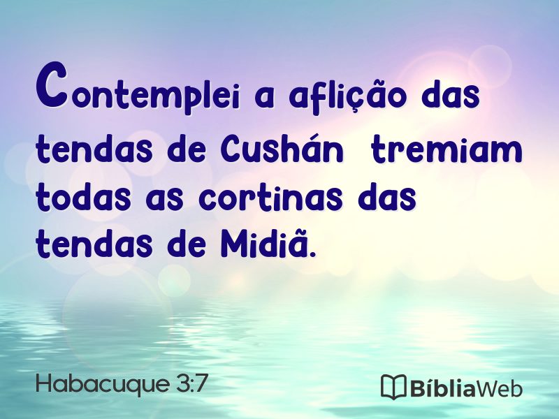 Habacuque 3:7 em imagem para compartilhar