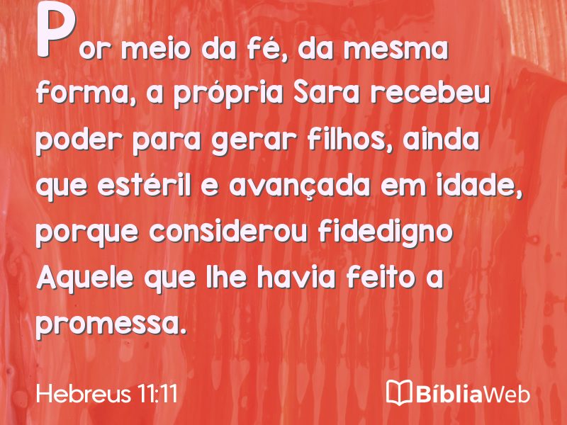 Hebreus 11:11 em imagem para compartilhar