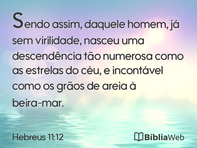 Hebreus 11:12 em imagem para compartilhar