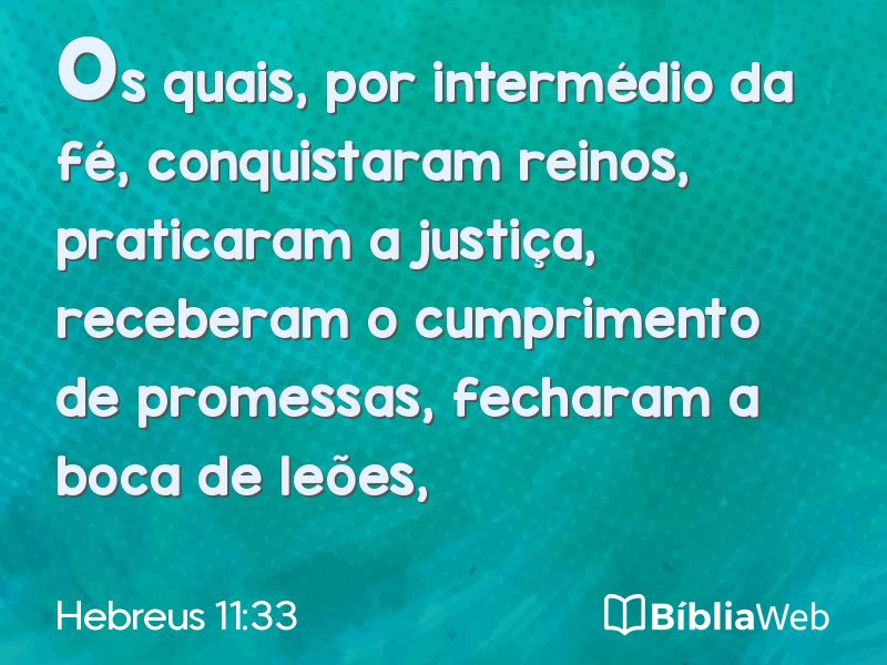 Hebreus 11:33 em imagem para compartilhar