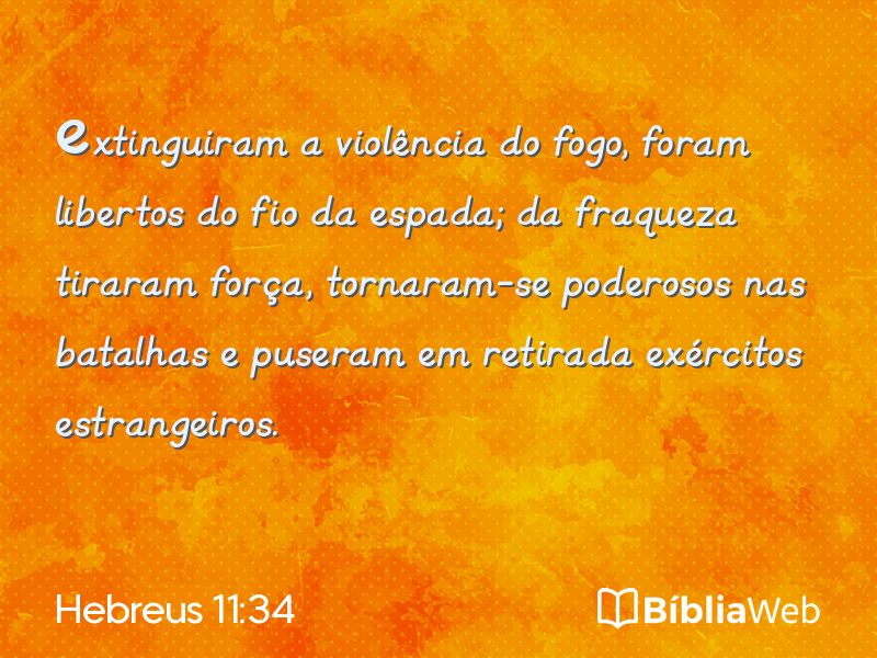 Hebreus 11:34 em imagem para compartilhar