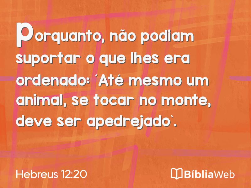 Hebreus 12:20 em imagem para compartilhar