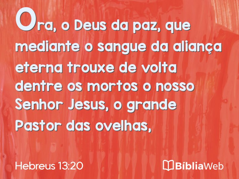 Hebreus 13:20 em imagem para compartilhar
