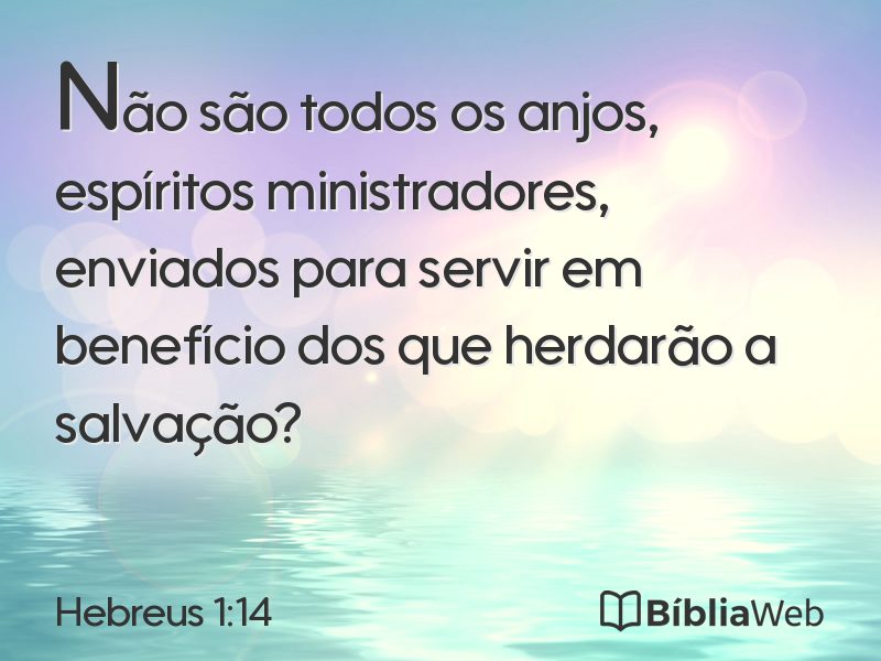 Hebreus 1:14 em imagem para compartilhar